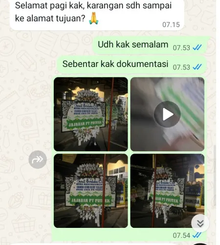 Pengiriman Papan Bunga Selamat Benda