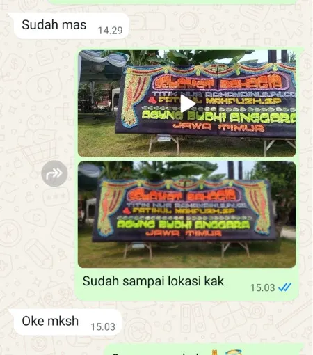 Pengiriman Papan Bunga Benda